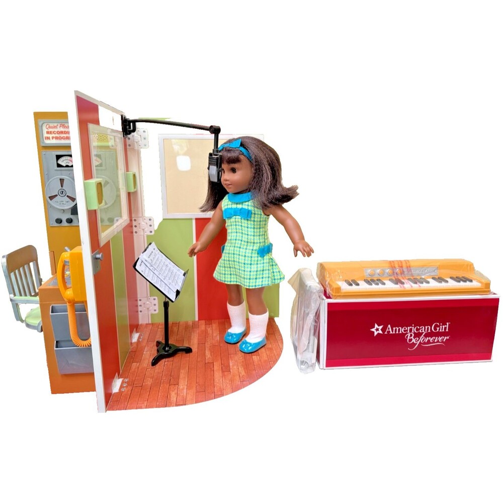 American Girl Melody Ellison Doll 18" & Recording Studio,Missing Parts NIB Piano